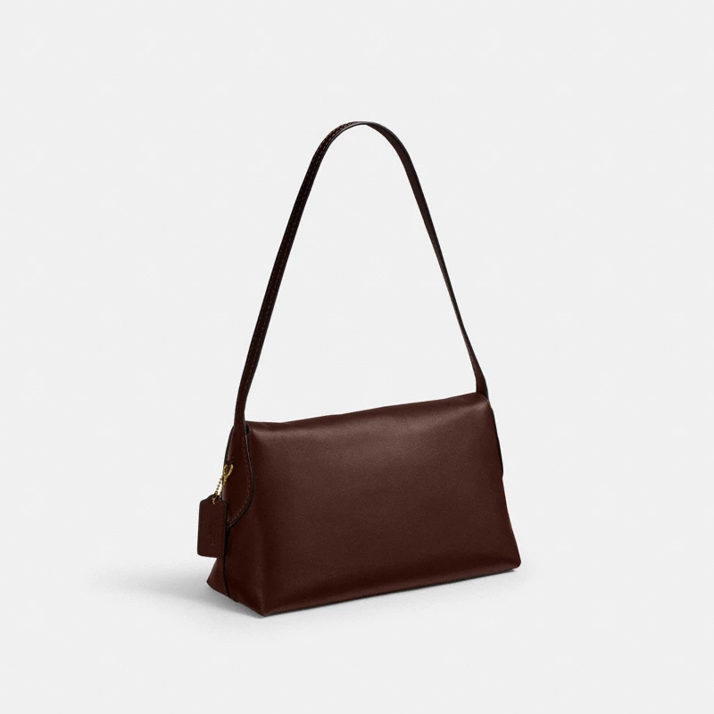 Coach Mollie Tote 25 CV966 Silver Black polished pebble leather 2026