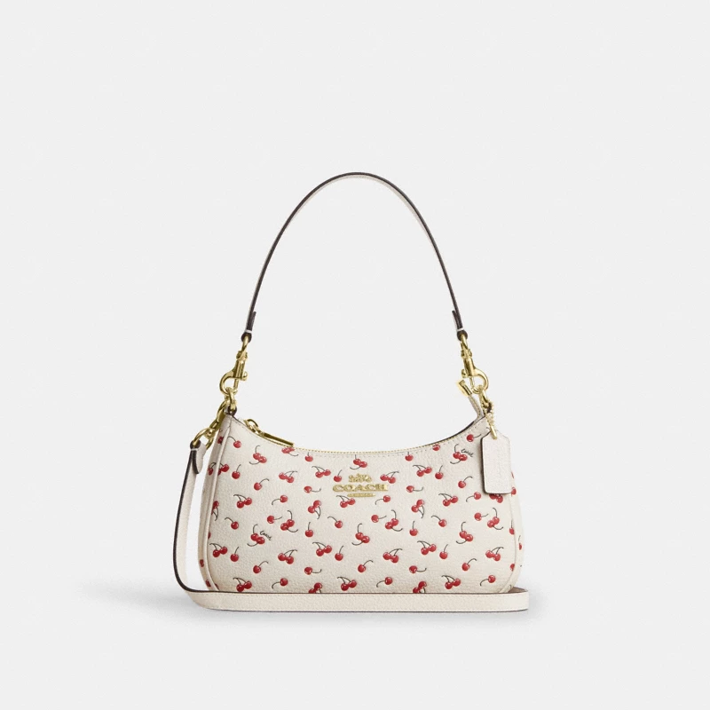 Coach Teri Shoulder Bag With Cherry Print CFG01 Gold Chalk Multi cherry print 2026