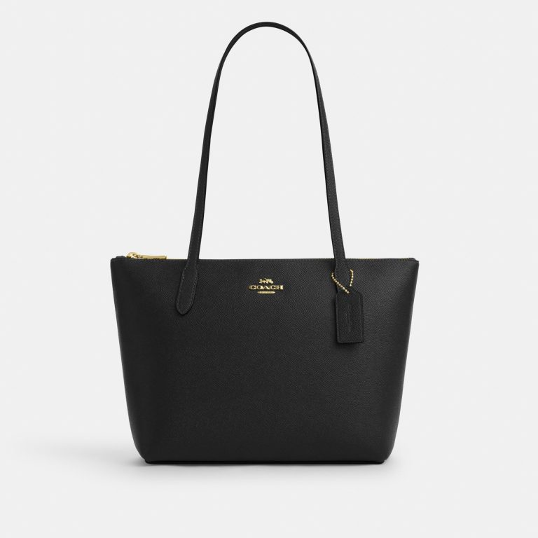 Coach Fiona Zip Tote Bag Brass/Black - Ready Stock USA