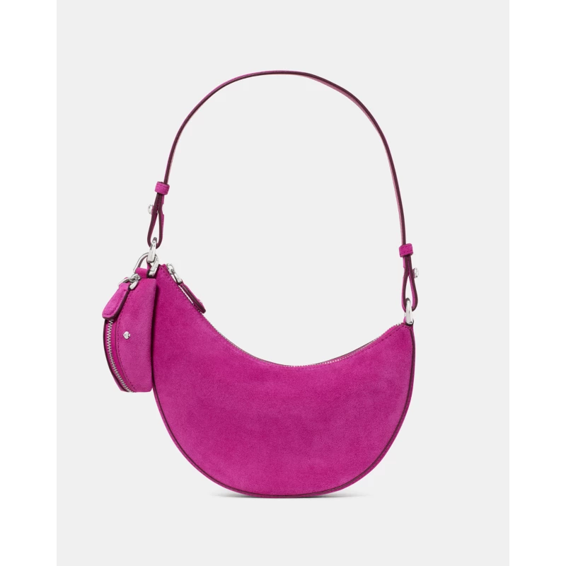 Kate Spade Duo Suede Mini Shoulder Bag KO776 Dark English Sea styled as clutch