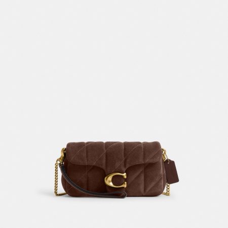 Coach Outlet Tabby Chain Crossbody Bag 19 With Quilting - Preorder — Brass/Dark Chocolate