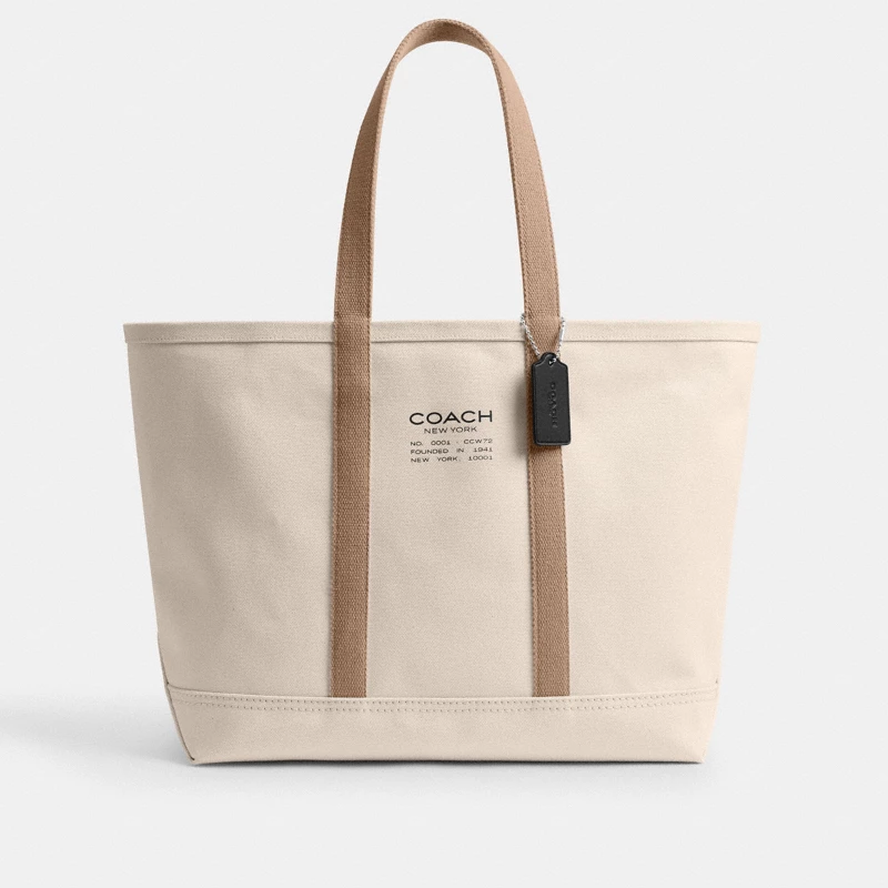 Coach Utility Tote CCW72 olive canvas leather 2026