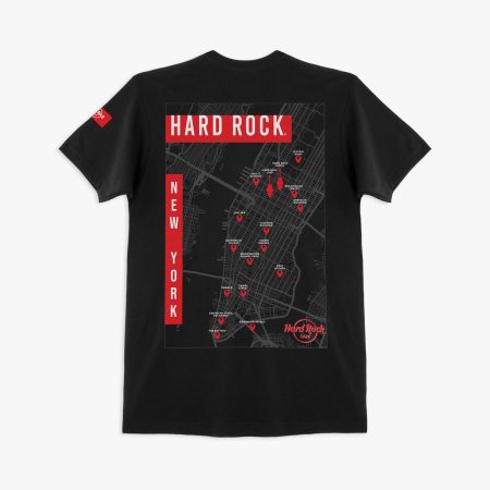 Hard Rock Cafe Manhattan Map Tee in Black New York - Preorder — Black