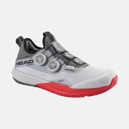 HEAD Motion Pro Boa Pickleball Shoes - Preorder — Light Grey / Red