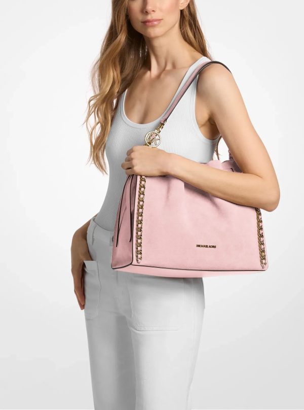 Michael Kors Mina Large Suede Chain Shoulder Bag - Preorder