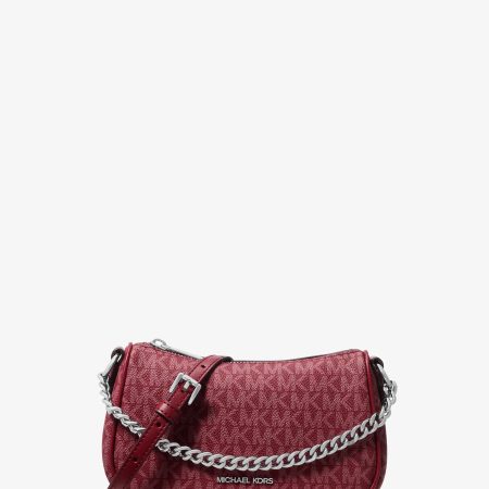 Michael Kors Carmela Small Signature Logo Crossbody Bag - Preorder — Maroon