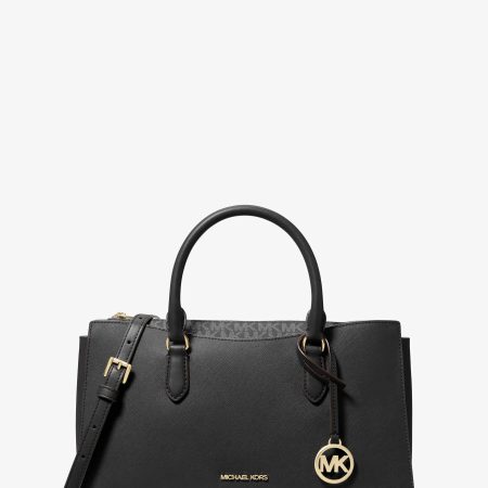 Michael Kors Arden Medium Top-Zip Satchel - Preorder — Black