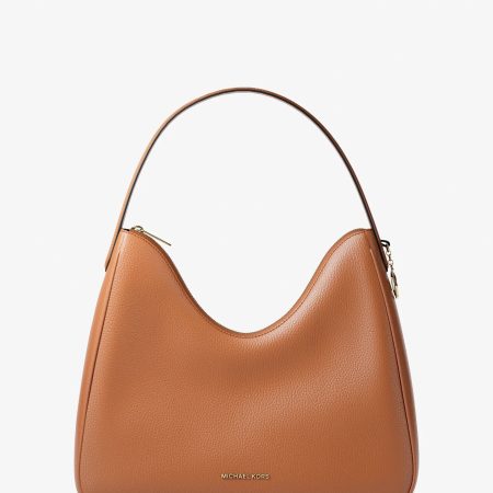 Michael Kors Nayla Medium Pebbled Leather Shoulder Bag - Preorder — Luggage