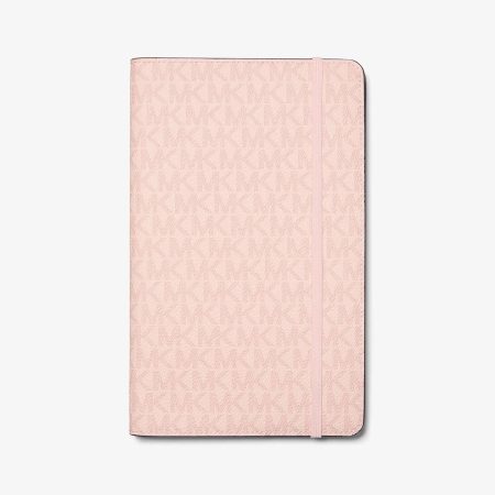 Michael Kors Medium Signature Logo Notebook - Preorder — Powder Blush
