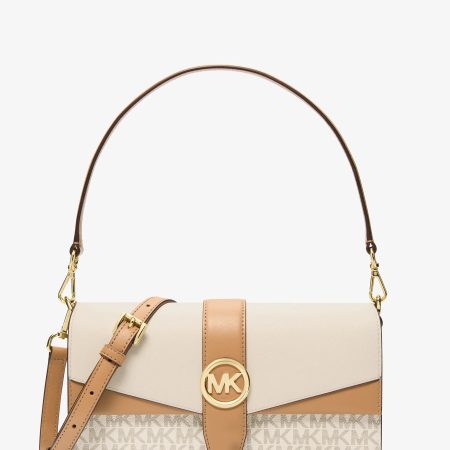 Michael Kors Greenwich Medium Signature Logo Convertible Crossbody Bag - Preorder — Lt Crm Multi