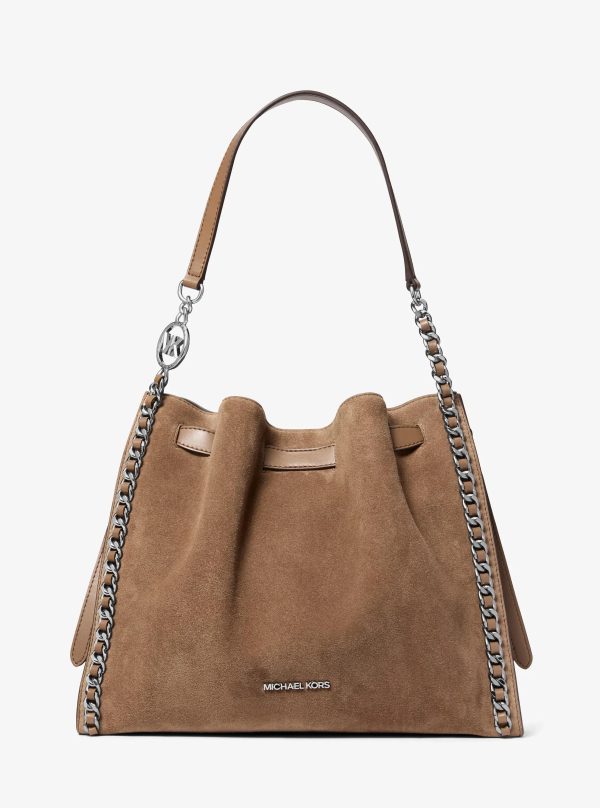 Michael Kors Mina Large Suede Chain Shoulder Bag - Preorder