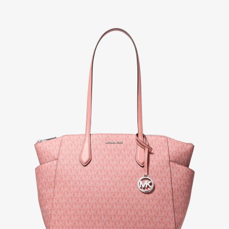 Michael Kors Marilyn Medium Signature Logo Tote Bag - Preorder — Sunset Rose