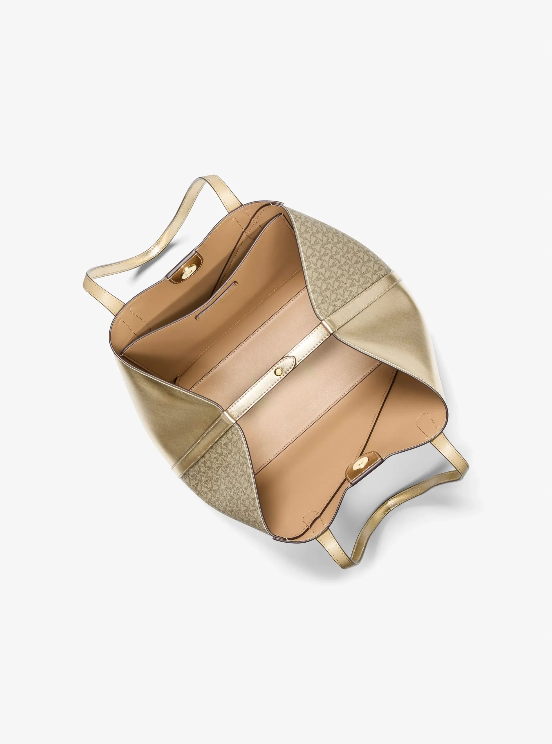 Michael Kors Avalon Medium Metallic and Signature Logo Tote Bag - Preorder