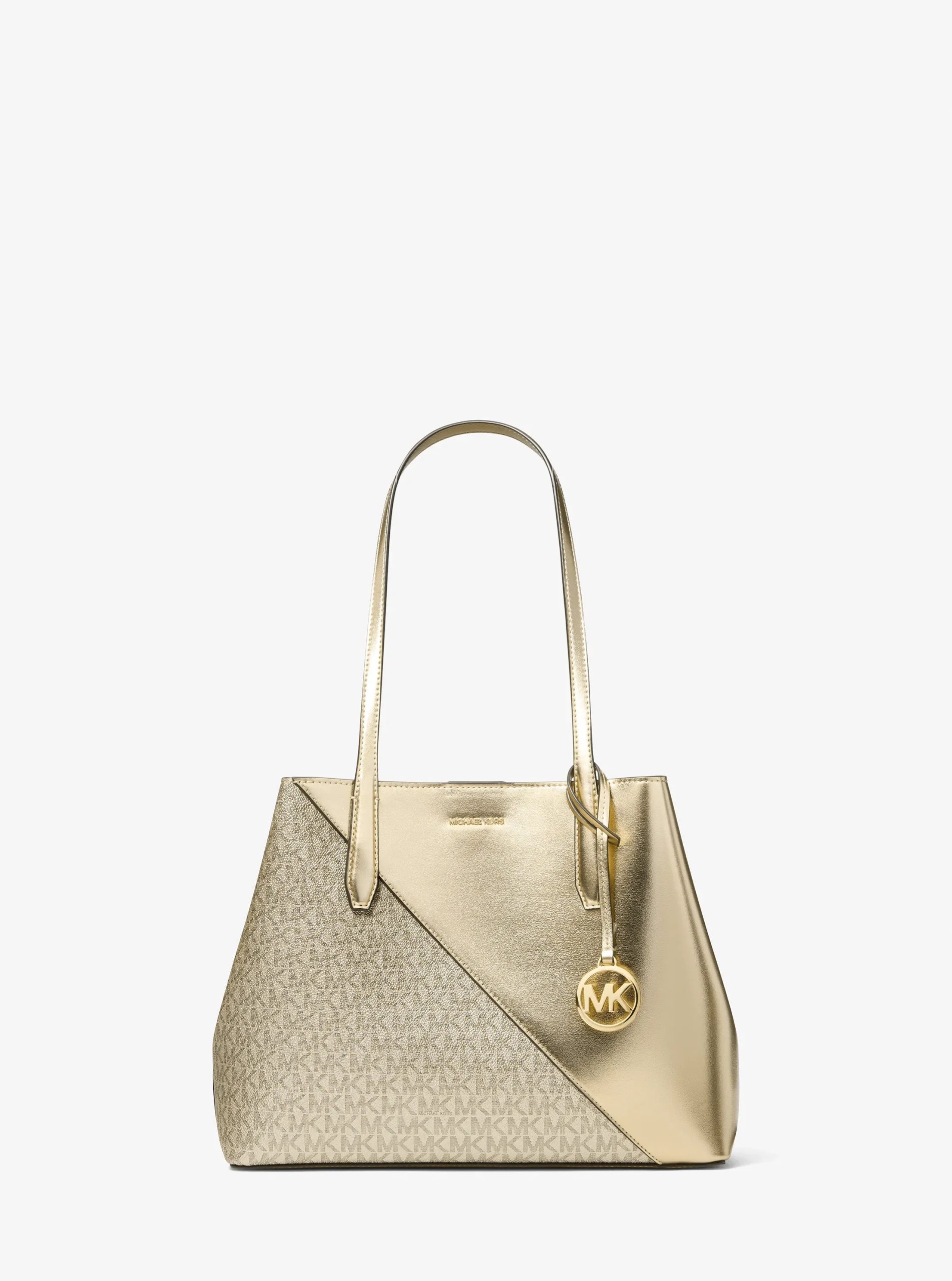 Michael Kors Avalon Medium Metallic and Signature Logo Tote Bag - Preorder