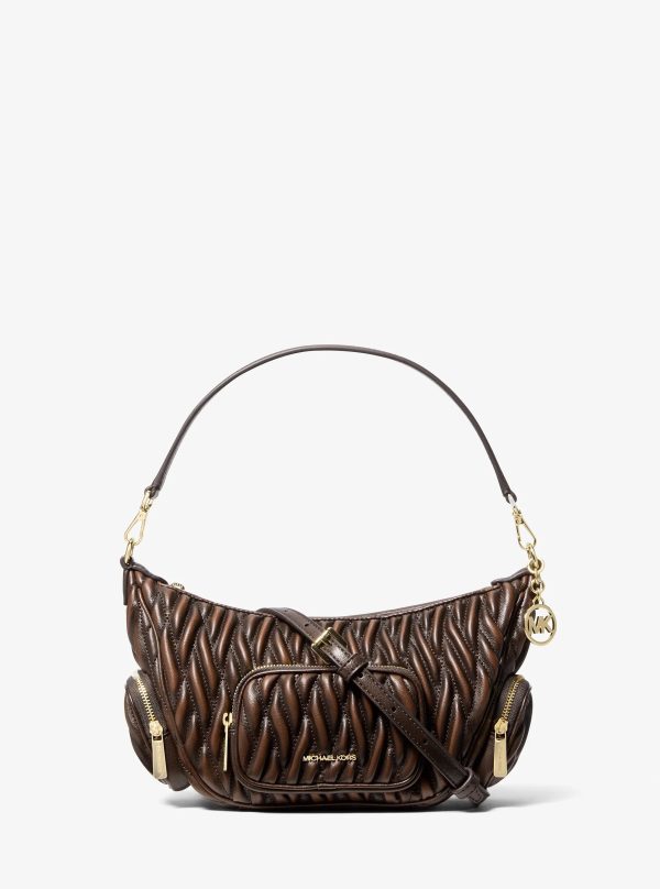 Michael Kors Merritt Small Matelassé Burnished Convertible Shoulder Bag - Preorder
