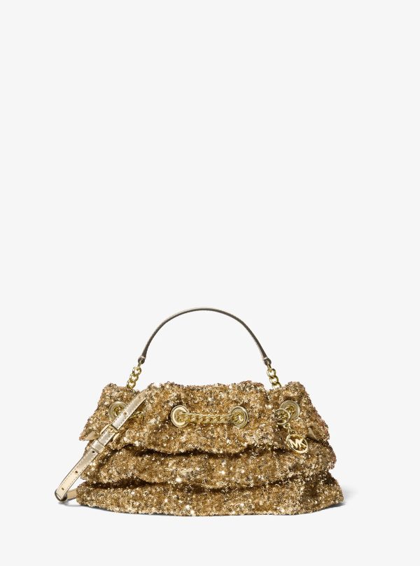 Michael Kors Mina Small Sequin Embellished Convertible Pochette - Preorder