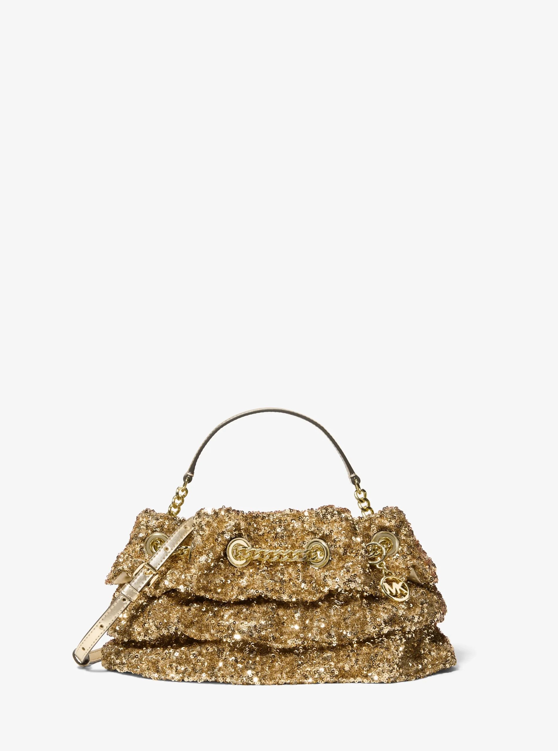 Michael Kors Mina Small Sequin Embellished Convertible Pochette - Preorder
