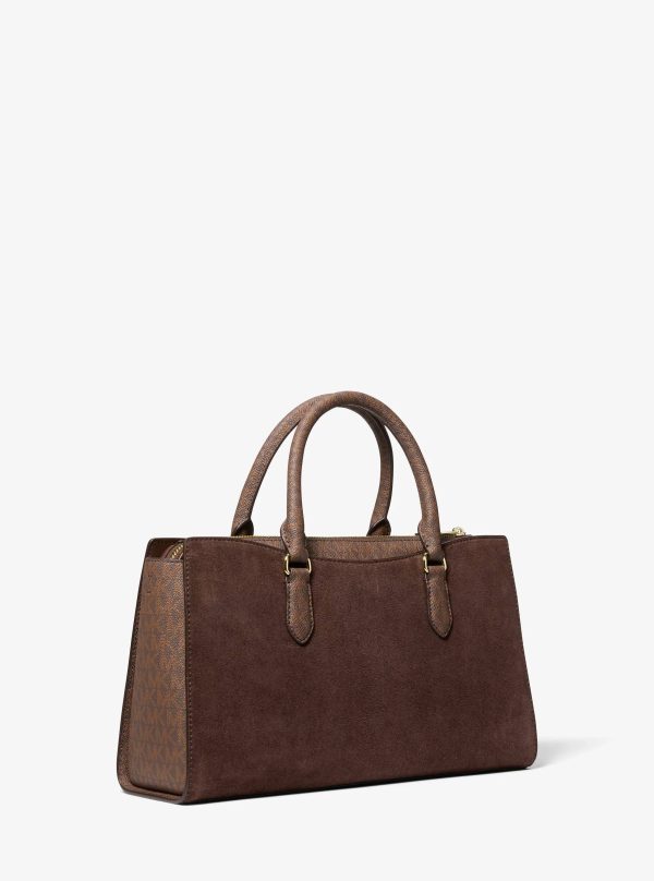Michael Kors Arden Medium Signature Logo Top-Zip Satchel - Preorder