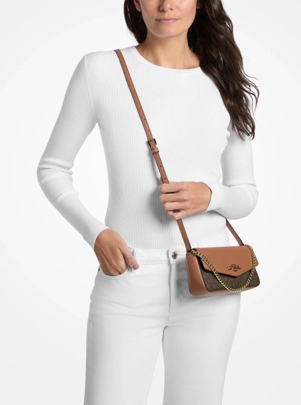 Michael Kors Kacey Extra-Small Signature Logo and Smooth Crossbody Bag - Preorder