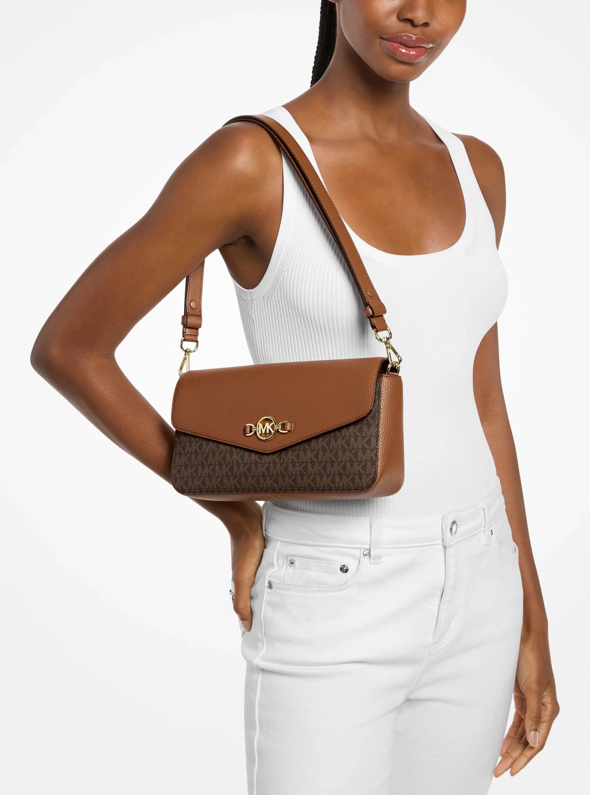 Michael Kors Kacey Medium Signature Logo Shoulder Bag - Preorder - Image 4