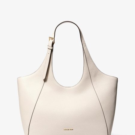 Michael Kors Bernie Large Pebbled Leather Tote Bag - Preorder — Lt Cream