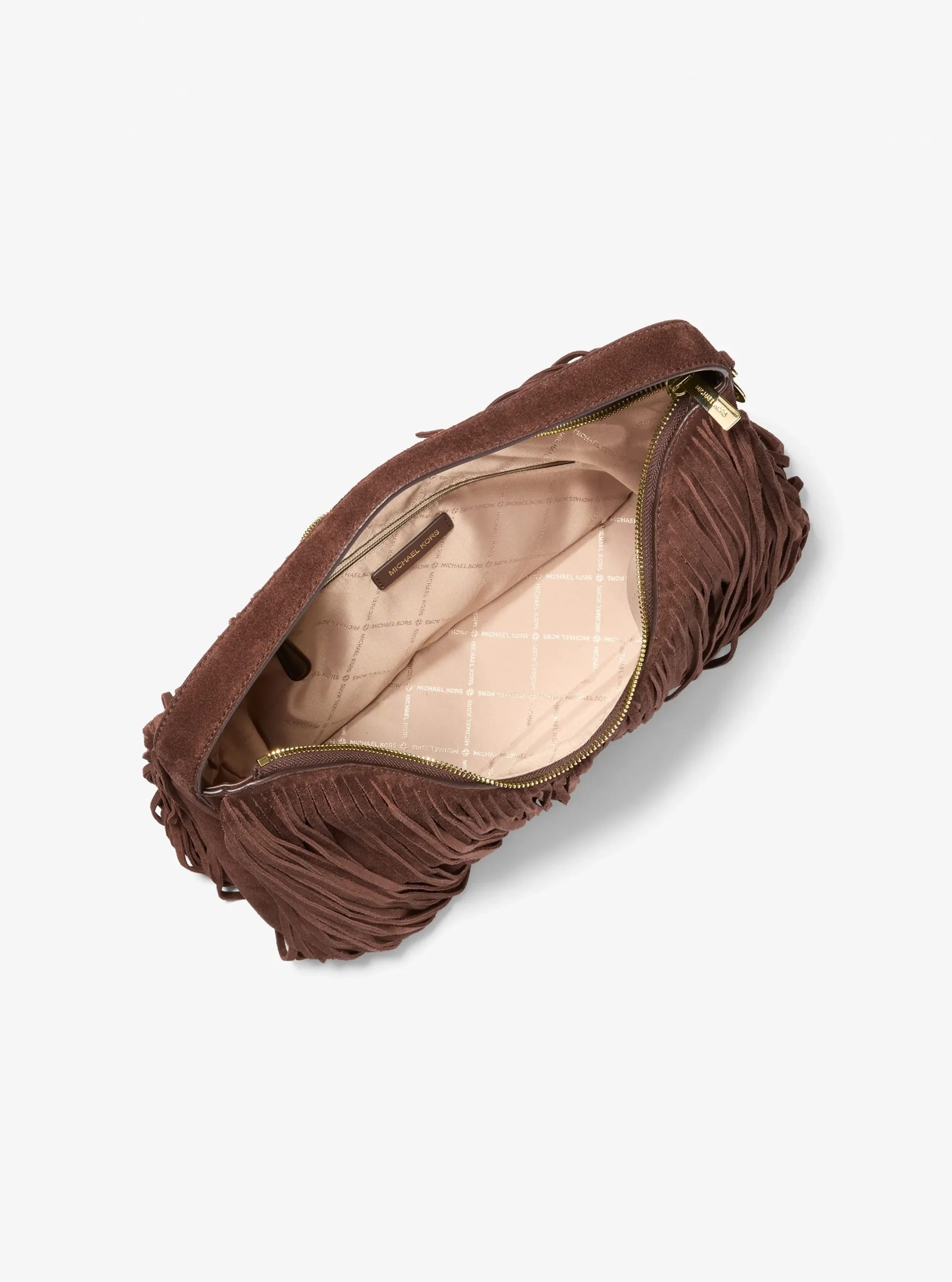Michael Kors Nayla Medium Fringed Suede Hobo Shoulder Bag - Preorder