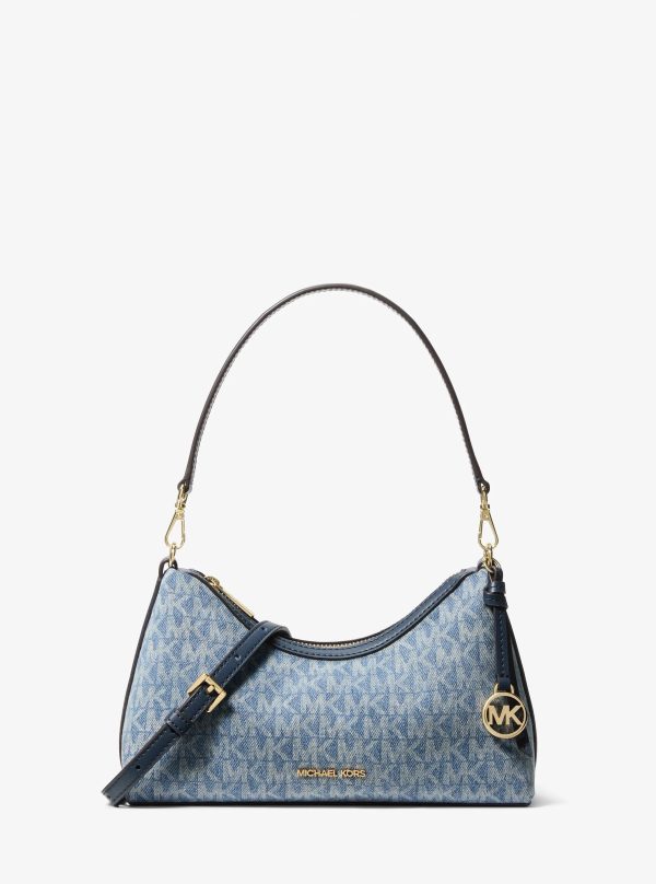 Michael Kors Sammy Small Signature Logo Print Denim Convertible Crossbody Bag - Preorder