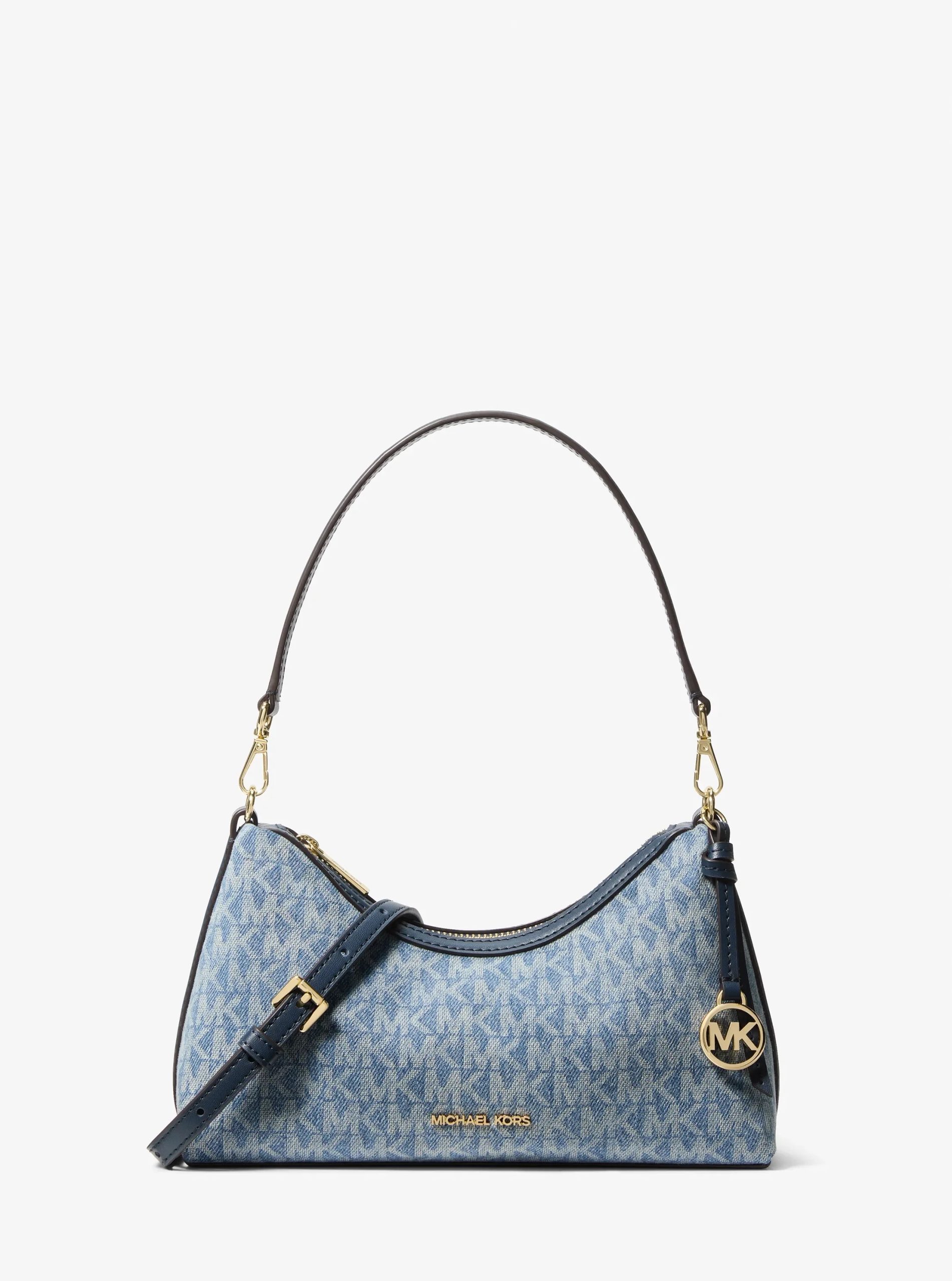 Michael Kors Sammy Small Signature Logo Print Denim Convertible Crossbody Bag - Preorder