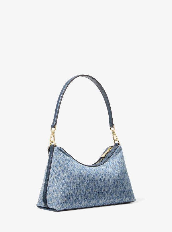 Michael Kors Sammy Small Signature Logo Print Denim Convertible Crossbody Bag - Preorder