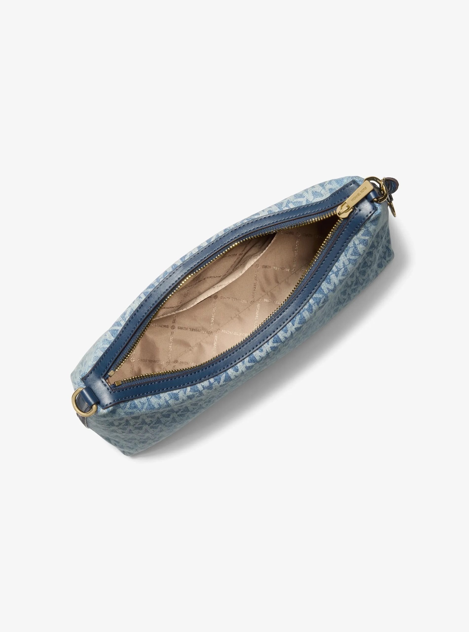 Michael Kors Sammy Medium Signature Logo Print Denim Convertible Shoulder Bag - Preorder - Image 2