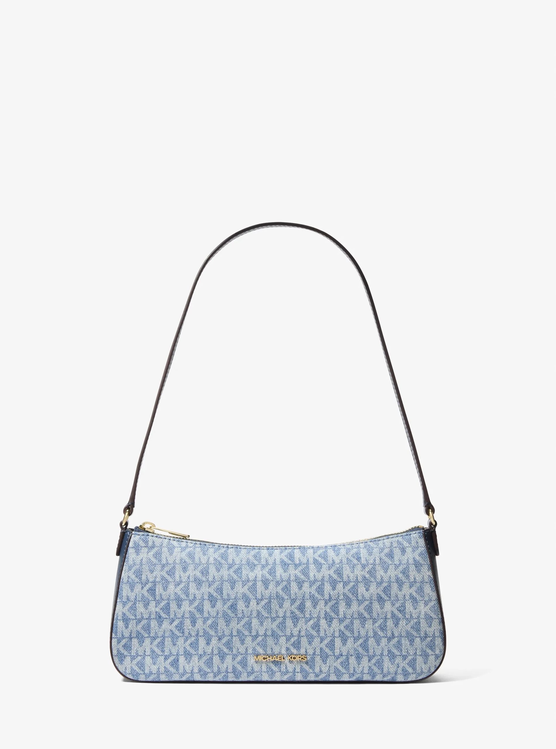 Michael Kors Sammy Small Signature Logo Print Denim Pochette - Preorder