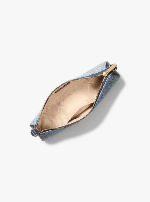 Michael Kors Sammy Small Signature Logo Print Denim Pochette - Preorder