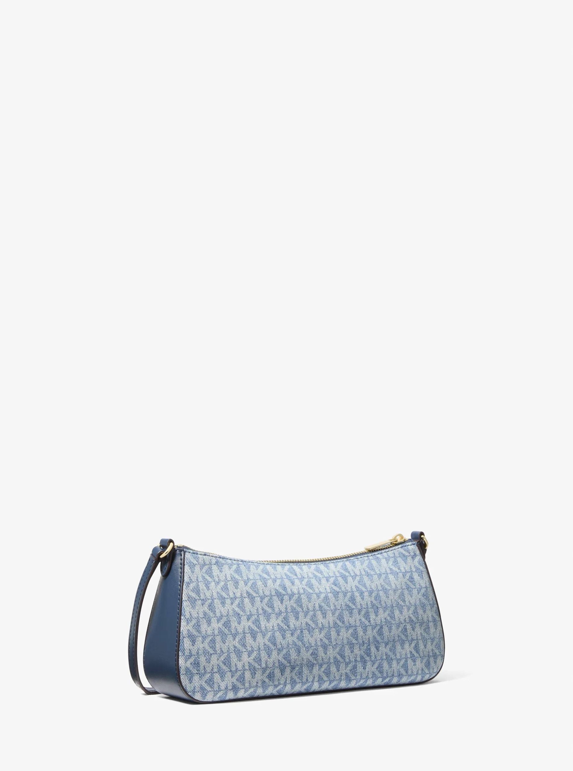 Michael Kors Sammy Small Signature Logo Print Denim Pochette - Preorder