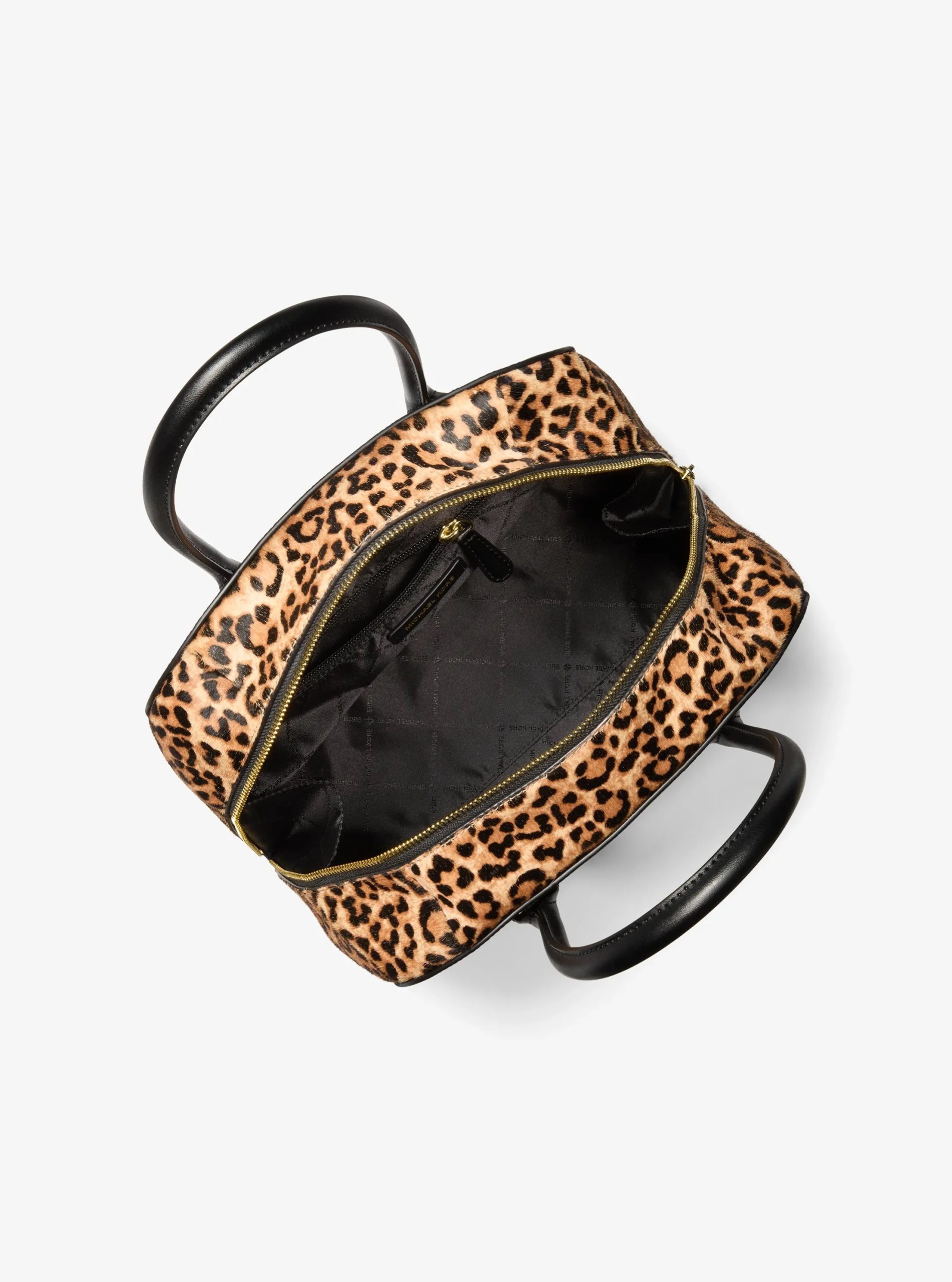 Michael Kors Ashton Medium Leopard Print Calf Hair and Smooth Satchel - Preorder - Image 2