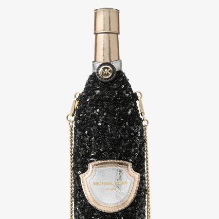 Michael Kors Sequined Champagne Small Crossbody Bag - Preorder — Black
