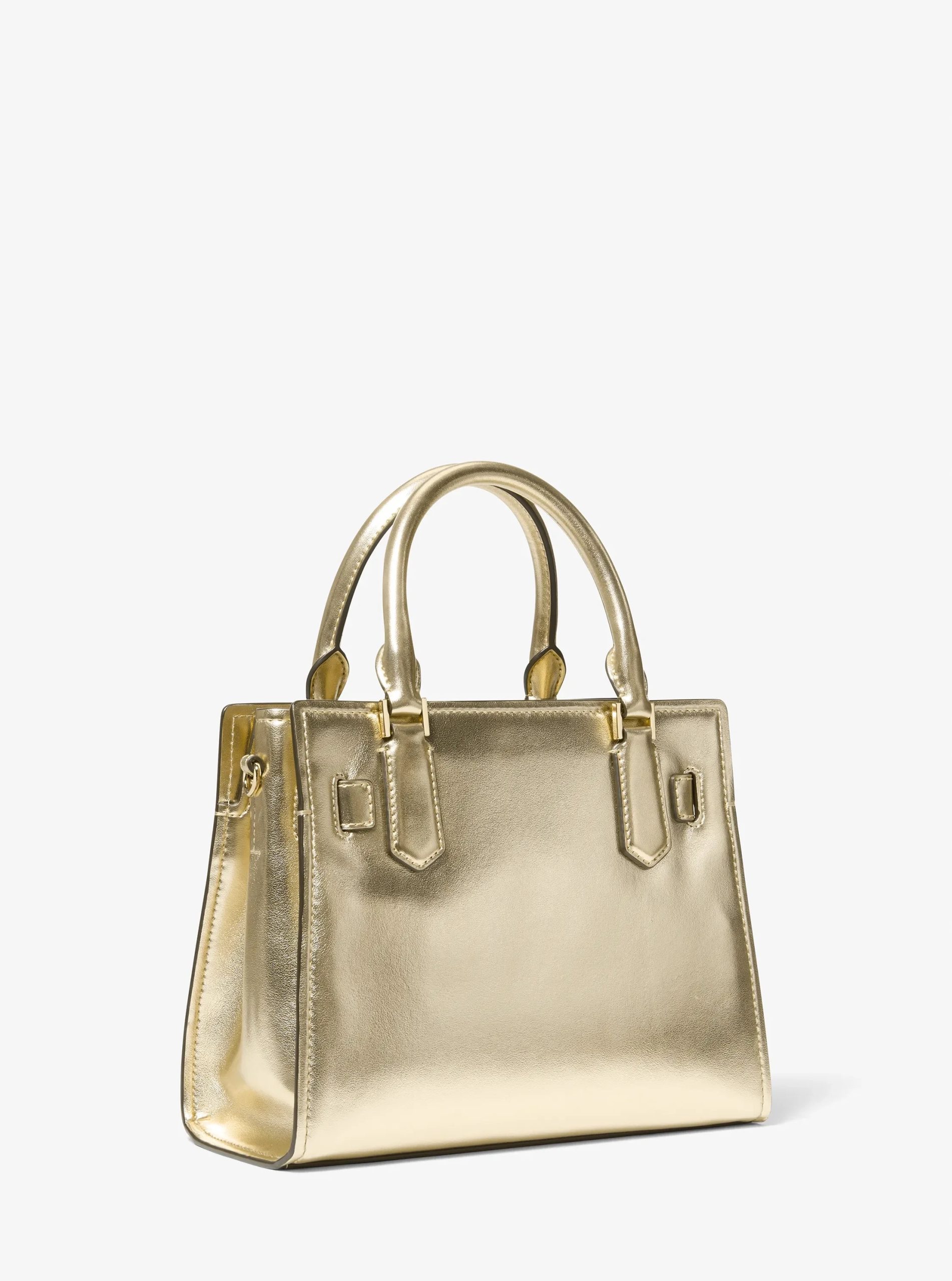 Michael Kors Landon Small Metallic and Signature Logo Satchel - Preorder