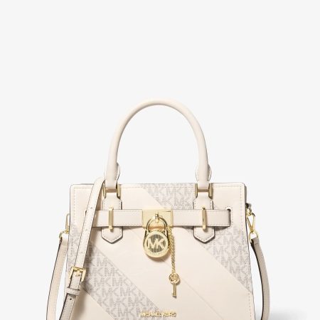 Michael Kors Landon Small Signature Logo Satchel - Preorder — Lt Crm Multi
