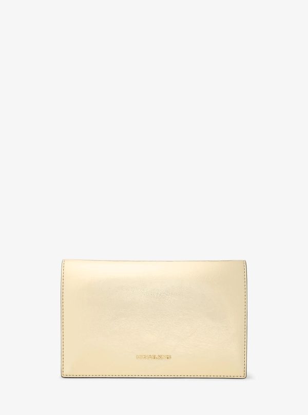Michael Kors Jet Set Travel Small Metallic and Signature Logo 2-in-1 Clutch - Preorder