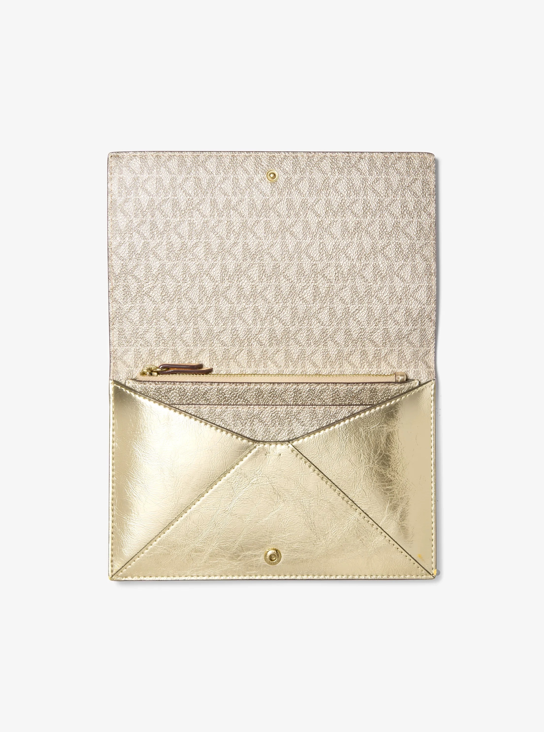 Michael Kors Jet Set Travel Small Metallic and Signature Logo 2-in-1 Clutch - Preorder