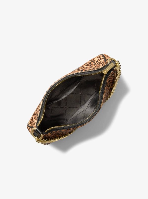 Michael Kors Jet Set Travel Large Leopard Print Calf Hair Convertible Pochette - Preorder