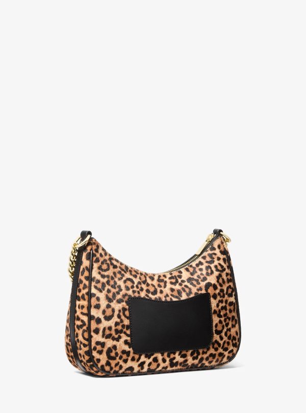 Michael Kors Jet Set Travel Large Leopard Print Calf Hair Convertible Pochette - Preorder