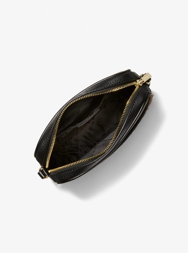 Michael Kors Jet Set Travel Leopard Print Calf Hair and Signature Logo Camera Crossbody Bag - Preorder