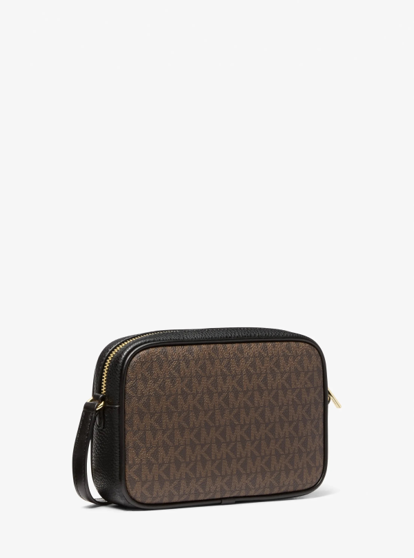 Michael Kors Jet Set Travel Leopard Print Calf Hair and Signature Logo Camera Crossbody Bag - Preorder