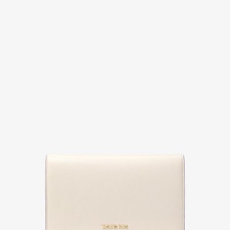 Michael Kors Jet Set Travel Small Smooth and Signature Logo 2-in-1 Clutch - Preorder — Lt Cream