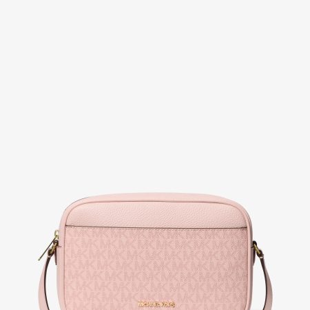 Michael Kors Jet Set Travel Large Signature Logo Camera Crossbody Bag - Preorder — Powder Blush