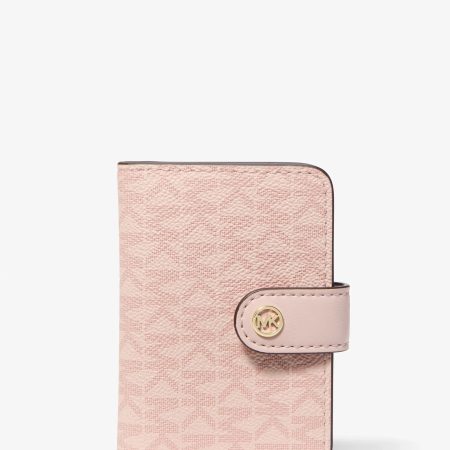 Michael Kors Jet Set Travel Small Signature Logo Billfold Wallet - Preorder — Powder Blush