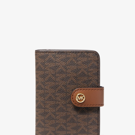 Michael Kors Jet Set Travel Small Signature Logo Billfold Wallet - Preorder — Brown