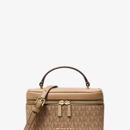 Michael Kors Vivi Small Signature Logo Vanity Crossbody Bag - Preorder — Camel
