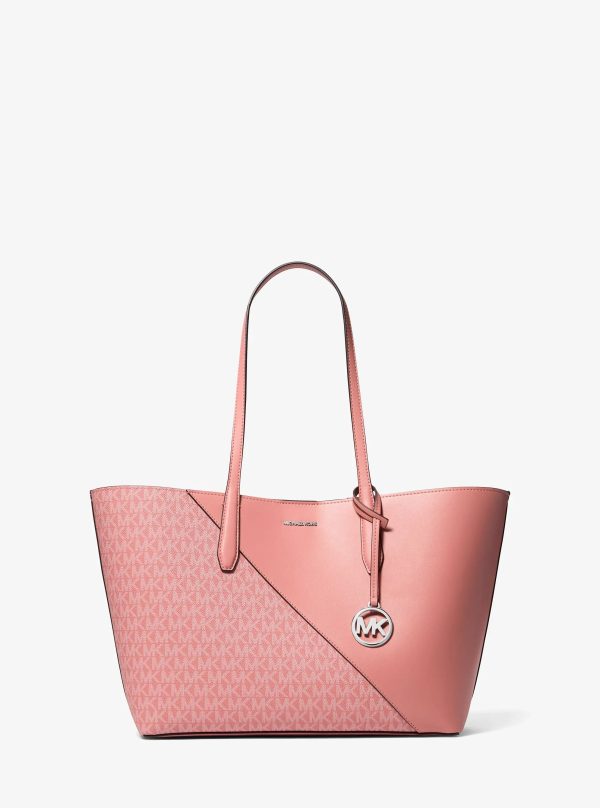 Michael Kors Avalon Medium Signature Logo and Smooth Tote Bag - Preorder