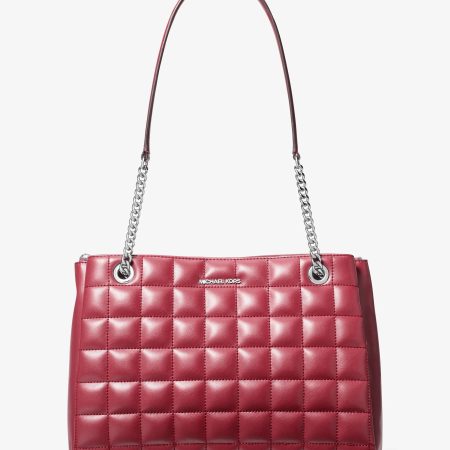 Michael Kors Soho Medium Quilted Tote Bag - Preorder — Maroon